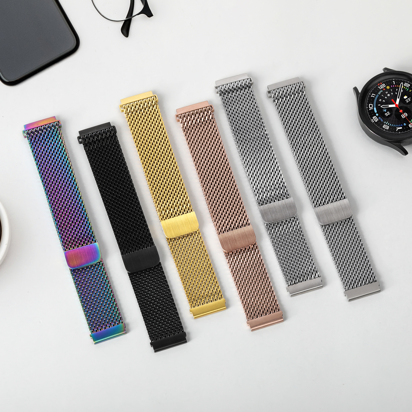 Milanese Loop Magnetic - 18mm 22mm Thick Milanese Band for