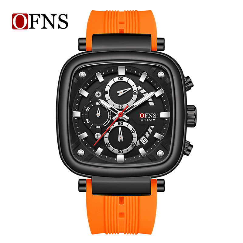 Rubber Strap Diver - OFNS square waterproof sports quartz watch