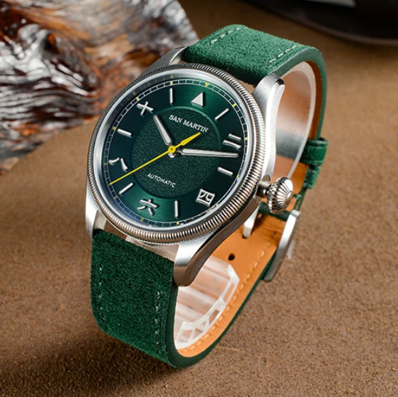 San Martin Men Automatic Watch - Leather Strap Quick Release 리뷰 및 가격