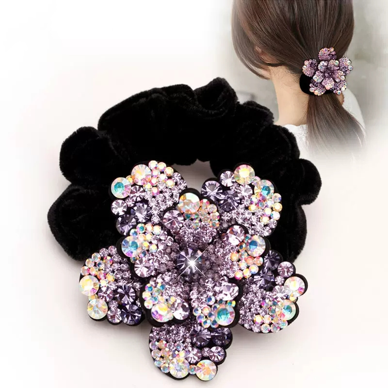 Women Rhinestone Scrunchies Ve - Silicone Band Women 리뷰 및 가격
