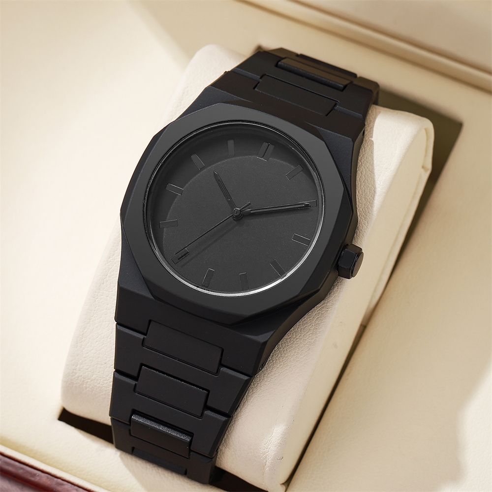 Men's Fashion Simple Black Lar - Butterfly Clasp Deployant 리뷰 및 가격