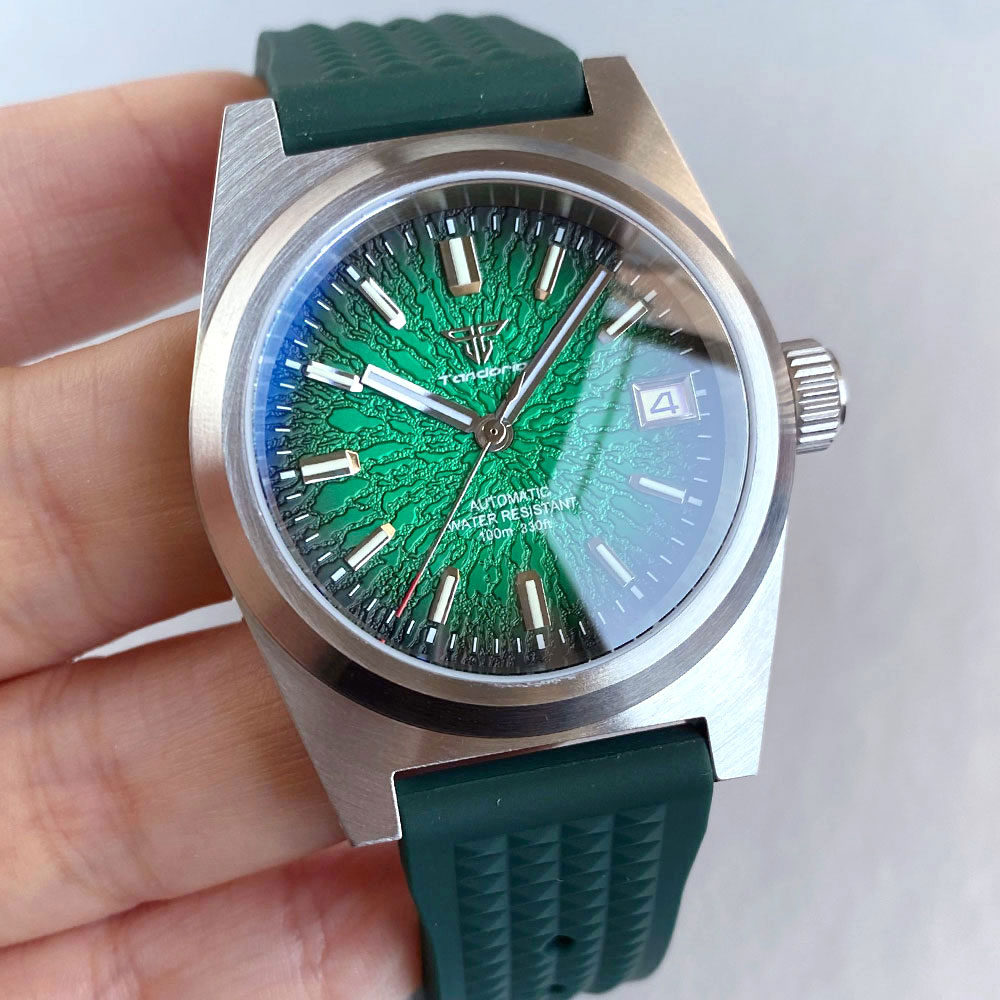 New 38mm Mechanical Watch Men  - Rubber Strap Diver 리뷰 및 가격