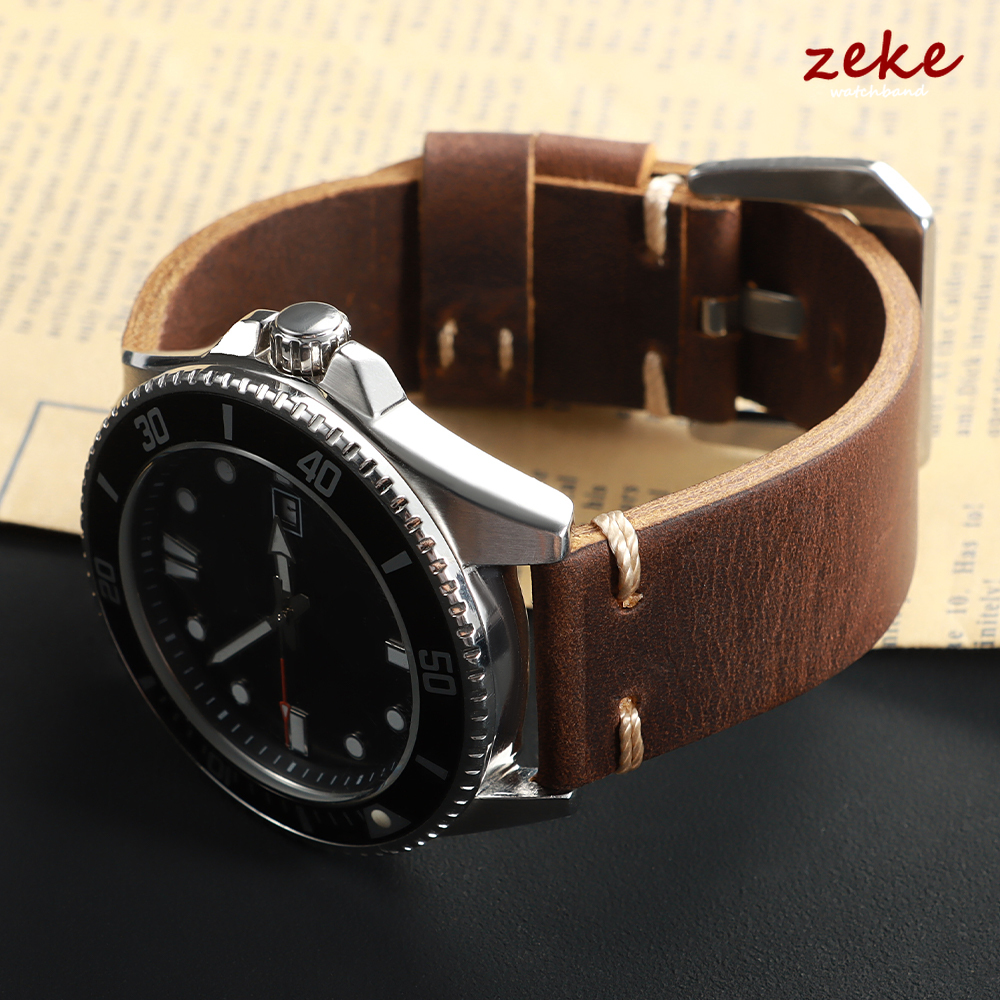 Handmade Stitching Cowhide Wat - Rubber Strap Diver 리뷰 및 가격