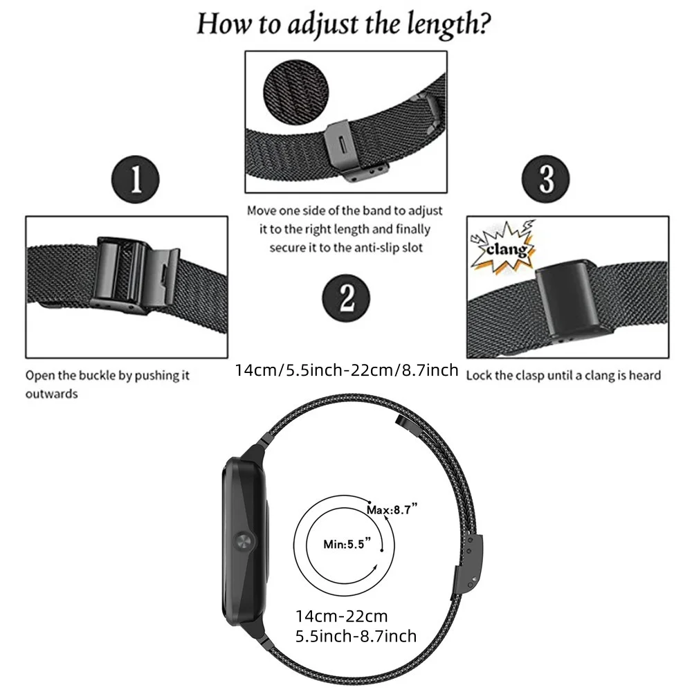 Metal Bands for Huawei Band 6/ - Mesh Strap Metal 리뷰 및 가격