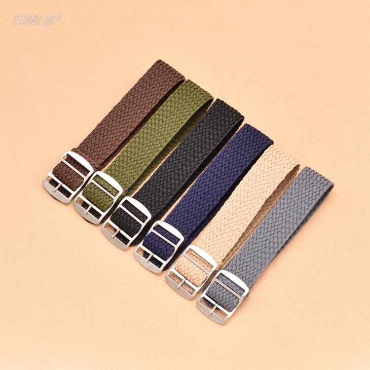 20mm 22mm Black Navy solid col - Perlon Strap Woven 리뷰 및 가격