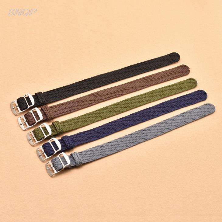 20mm 22mm Black Navy solid col - Perlon Strap Woven 리뷰 및 가격
