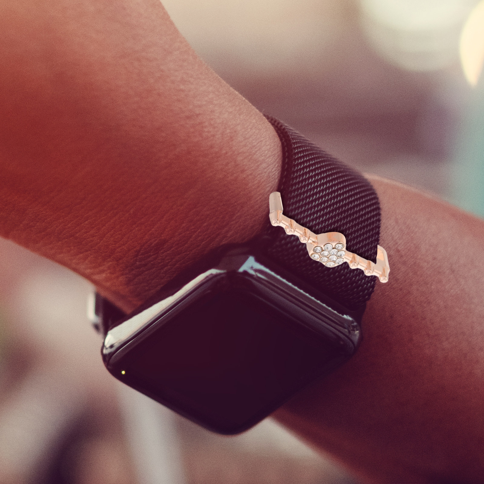 5Pcs Heart Design Watch Band D - Mesh Strap Metal 리뷰 및 가격
