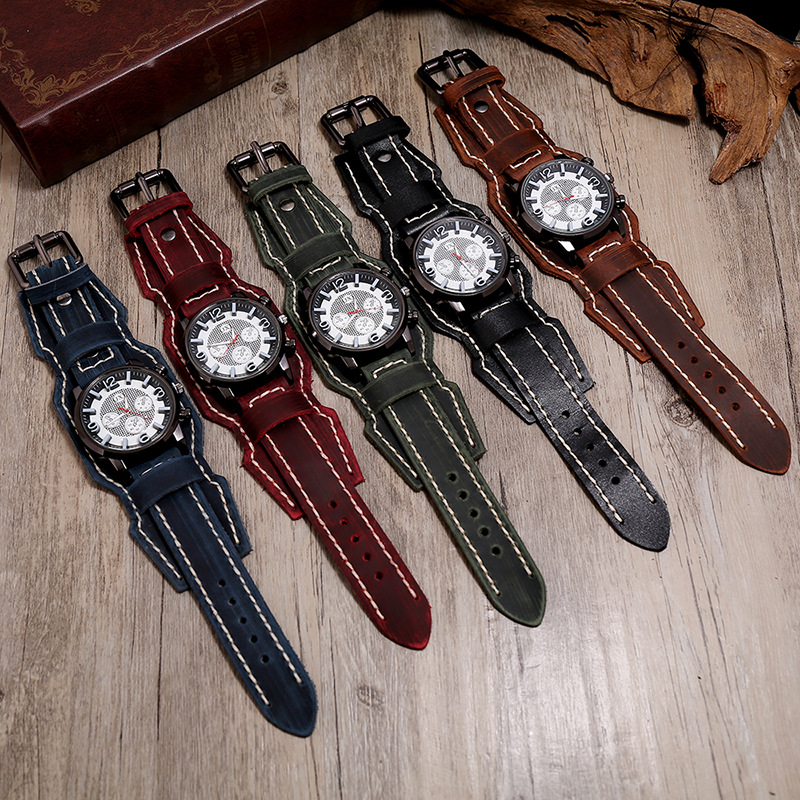 New Retro Mens Watches Genuine - Leather Watch Band Men 리뷰 및 가격