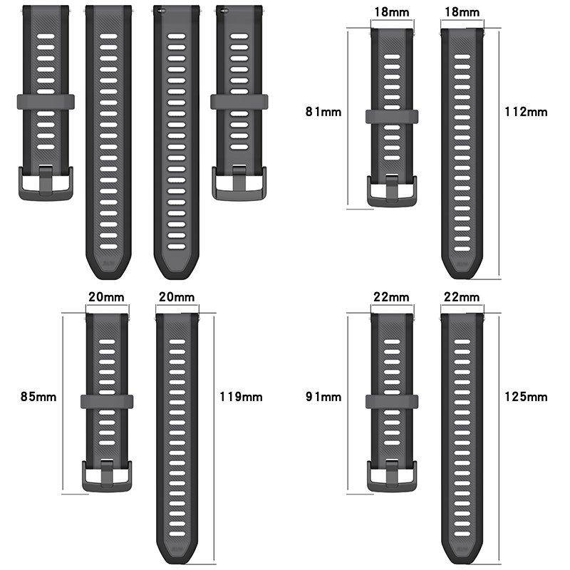 22mm 20mm 18mm Texture Silicon - Silicone Watch Band 22Mm 리뷰 및 가격