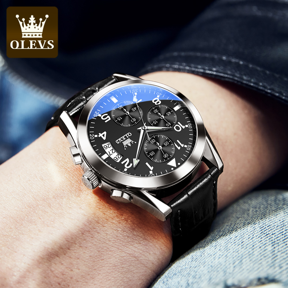 OLEVS Quartz Watch for Men Ori - Leather Watch Band Men 리뷰 및 가격