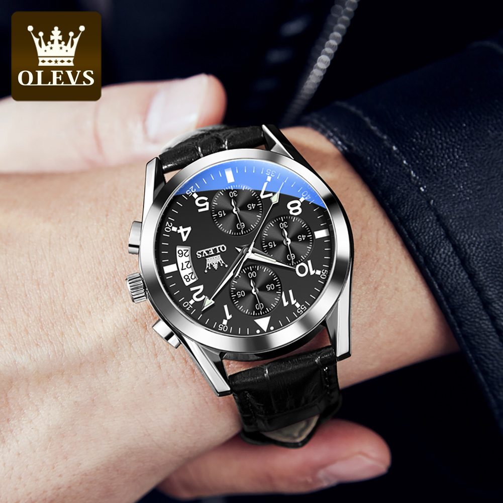OLEVS Quartz Watch for Men Ori - Leather Watch Band Men 리뷰 및 가격