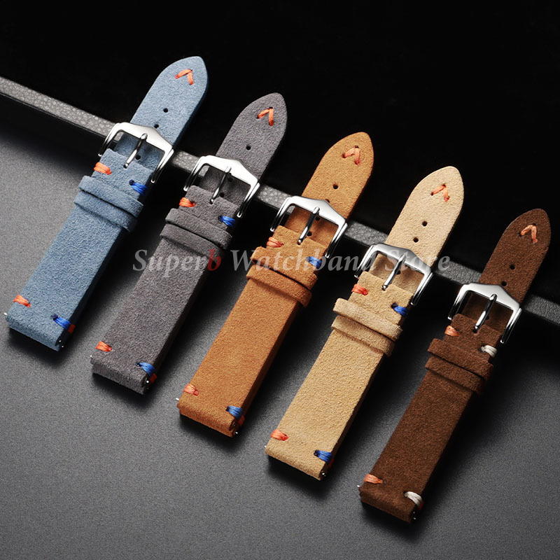 Suede Leather Watch Strap 18mm - Suede Strap Watch 리뷰 및 가격