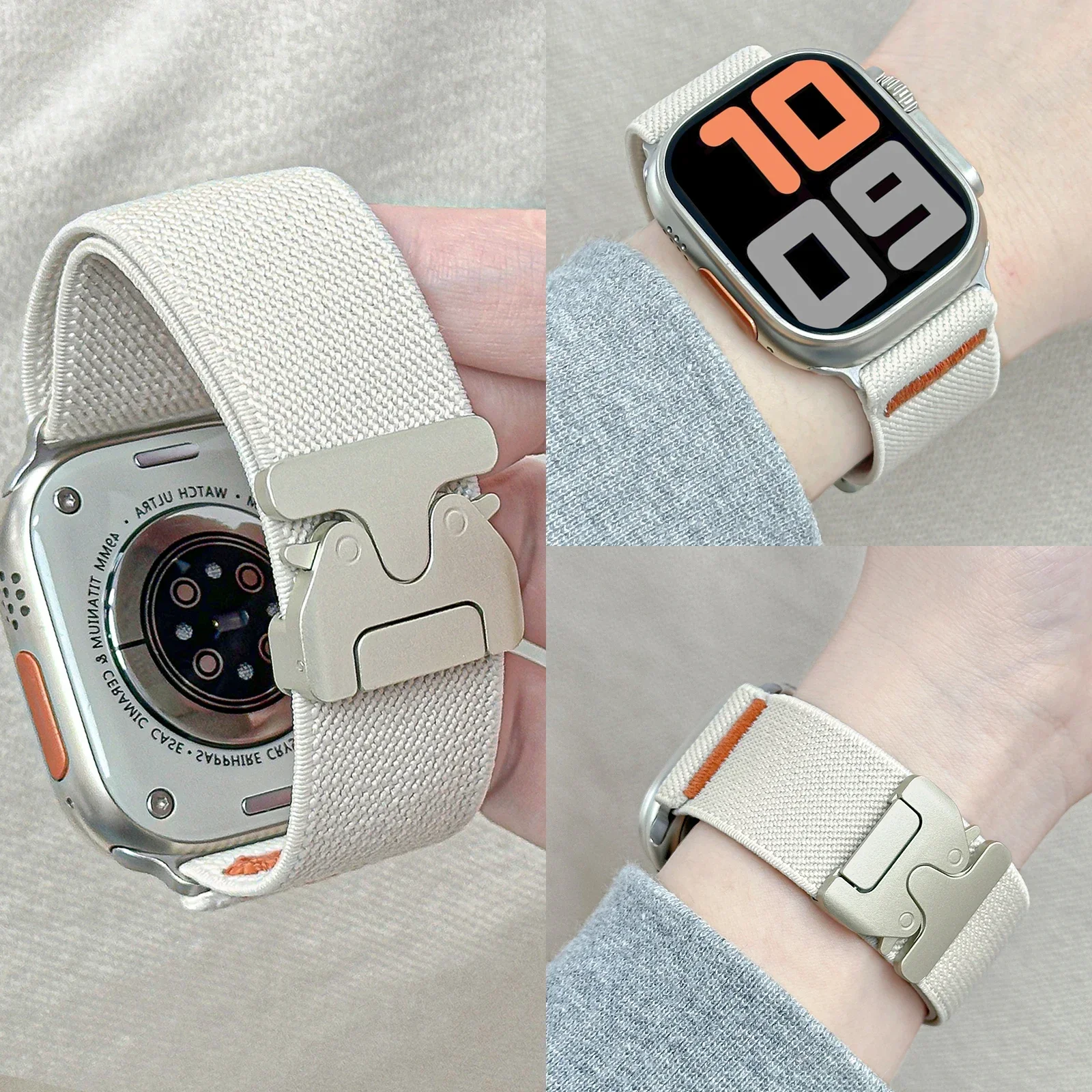 Nylon Strap for Apple Watch ba - Parachute Strap Elastic 리뷰 및 가격