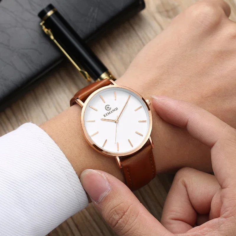 Fashion Ultra Thin Men's Quart - Leather Watch Band Men 리뷰 및 가격