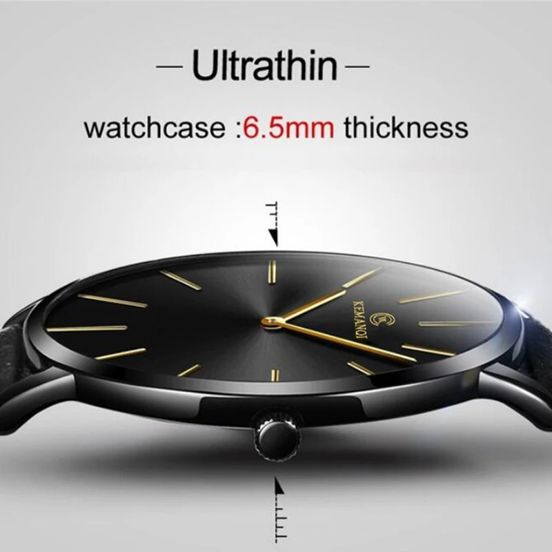 Fashion Ultra Thin Men's Quart - Leather Watch Band Men 리뷰 및 가격