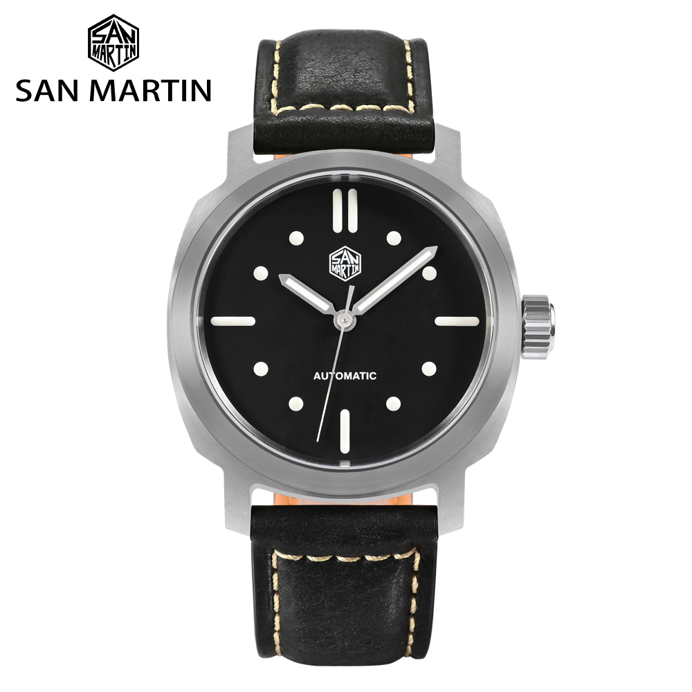 San Martin Mens Pilot Watches  - Leather Strap Quick Release 리뷰 및 가격