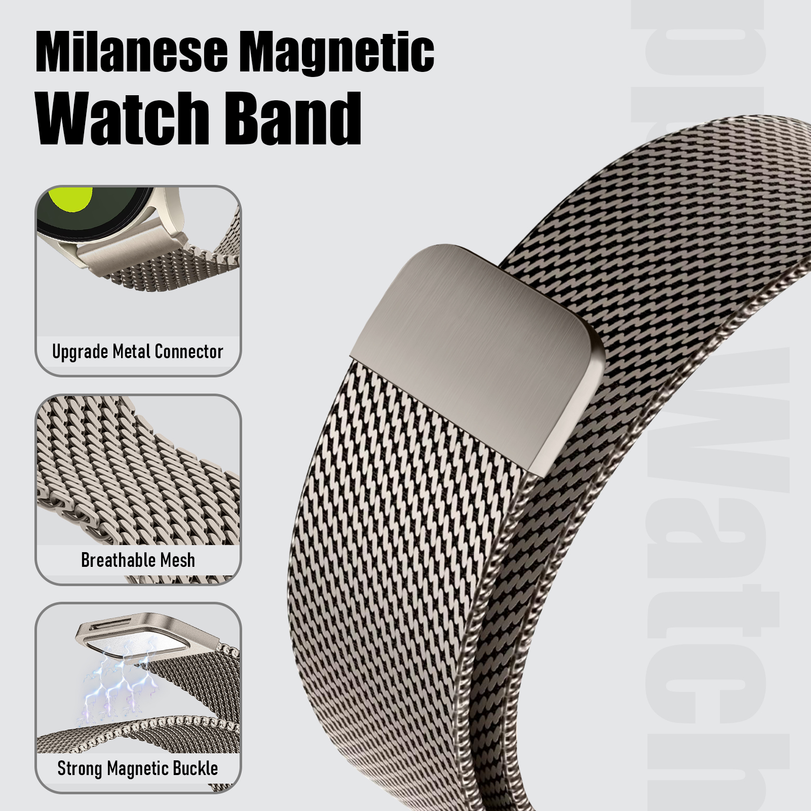 18mm 22mm Thick Milanese Band  - Milanese Loop Magnetic 리뷰 및 가격