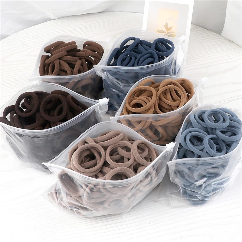 50PCS/Set Women Girls Basic Ha - Silicone Band Women 리뷰 및 가격