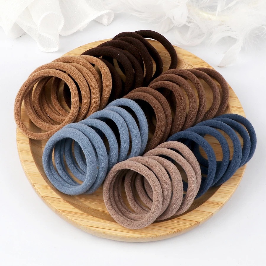 50PCS/Set Women Girls Basic Ha - Silicone Band Women 리뷰 및 가격