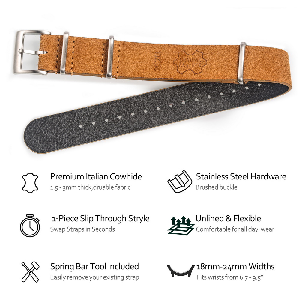 HEMSUT Genuine Leather Watch B - Tropic Strap Vintage 리뷰 및 가격