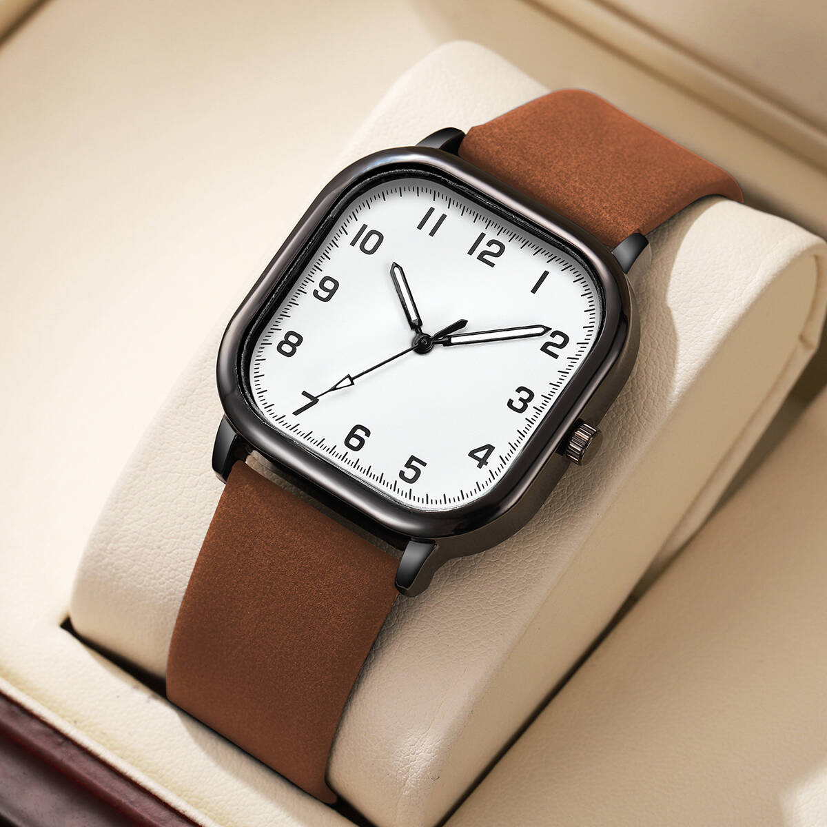Fashion Square Men Watches Sim - Leather Watch Band Men 리뷰 및 가격