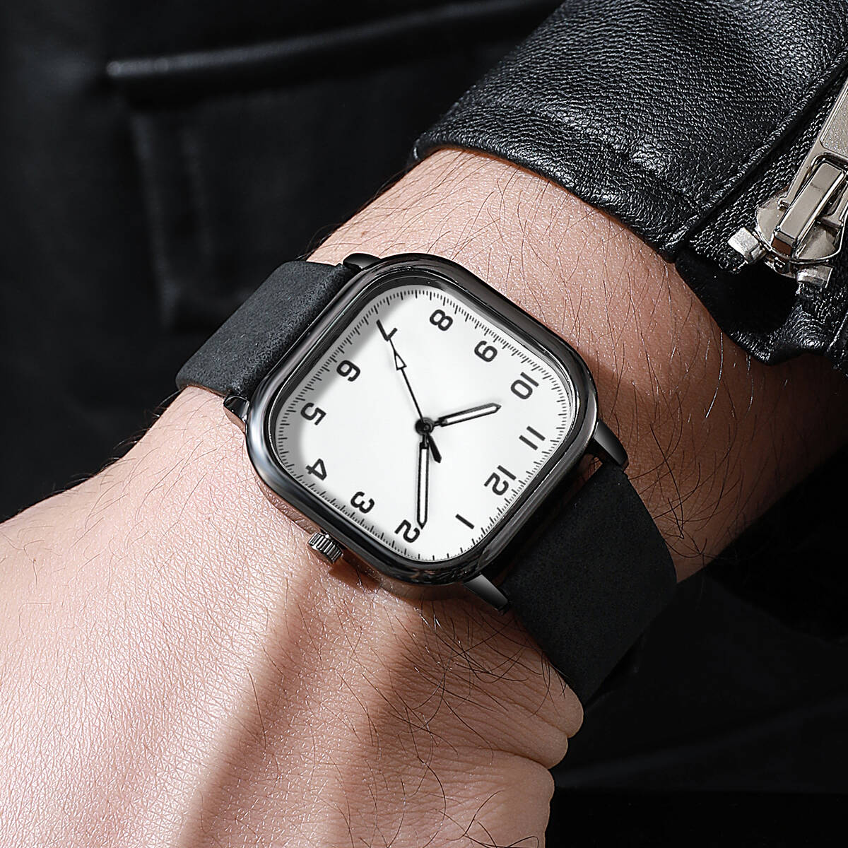 Fashion Square Men Watches Sim - Leather Watch Band Men 리뷰 및 가격