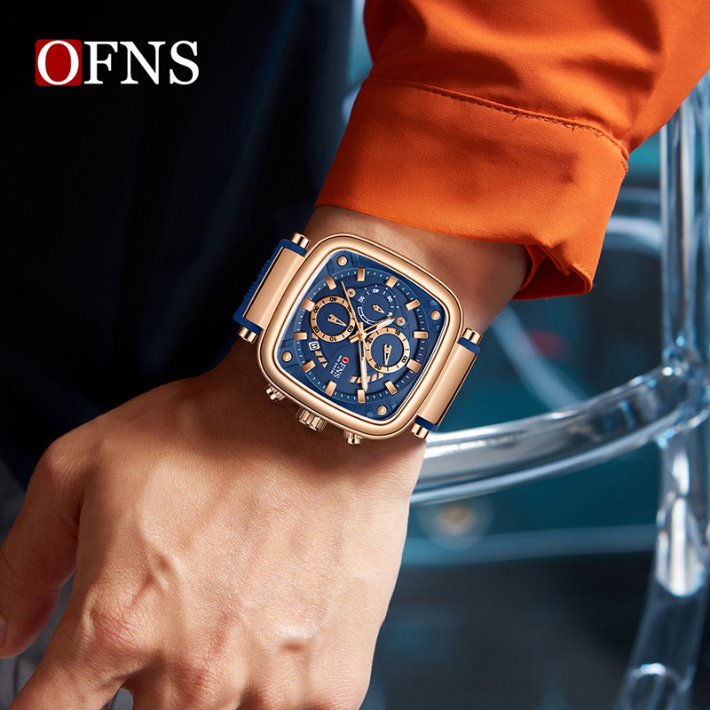 OFNS square waterproof sports  - Rubber Strap Diver 리뷰 및 가격