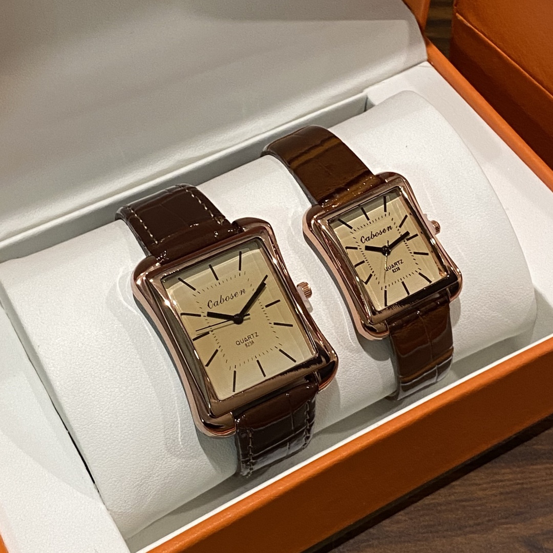 Couple Watch Quartz Movement B - Leather Watch Band Men 리뷰 및 가격