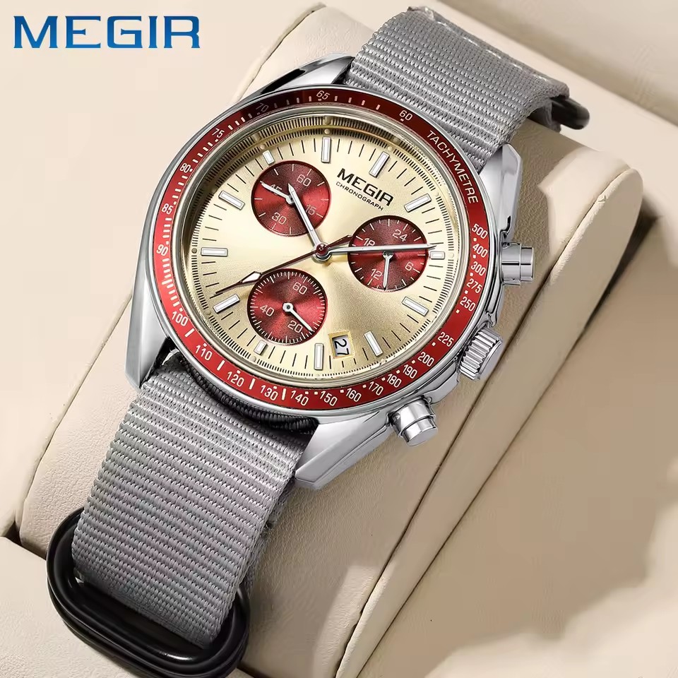 MEGIR 2247 Men's Luxury Quartz - Canvas Strap Watch 리뷰 및 가격