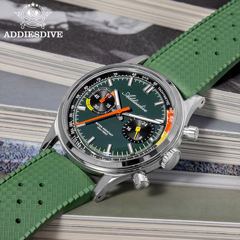 ADDIESDIVE Chronograph VK64 Wa - Rubber Strap Diver 리뷰 및 가격