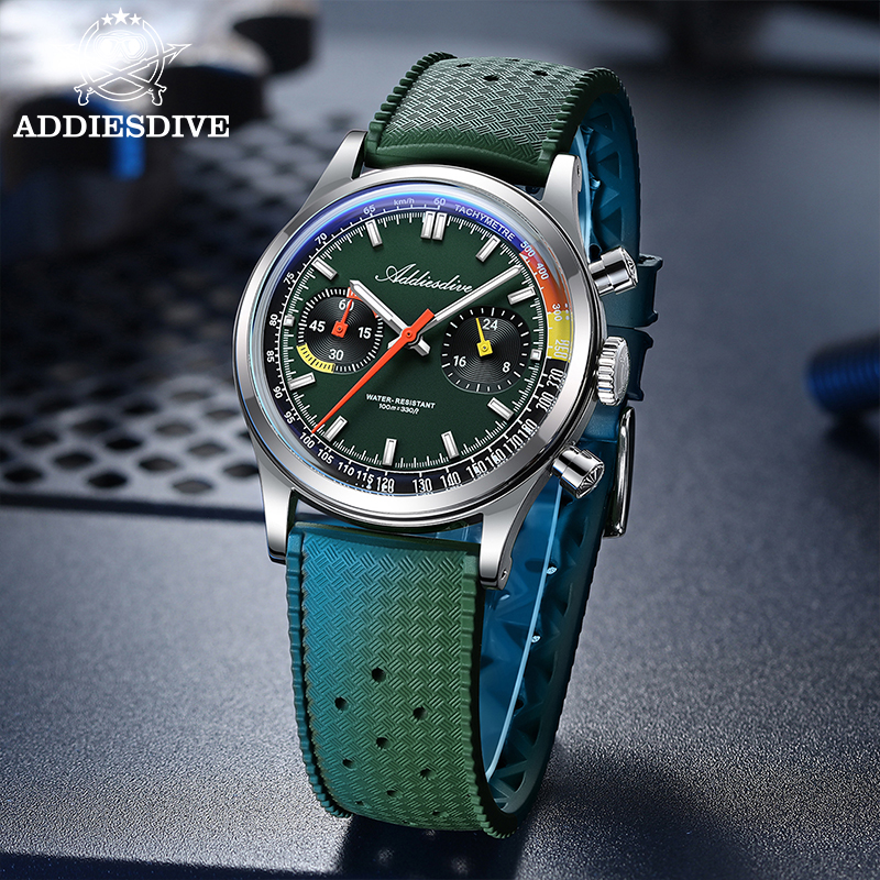 ADDIESDIVE Chronograph VK64 Wa - Rubber Strap Diver 리뷰 및 가격