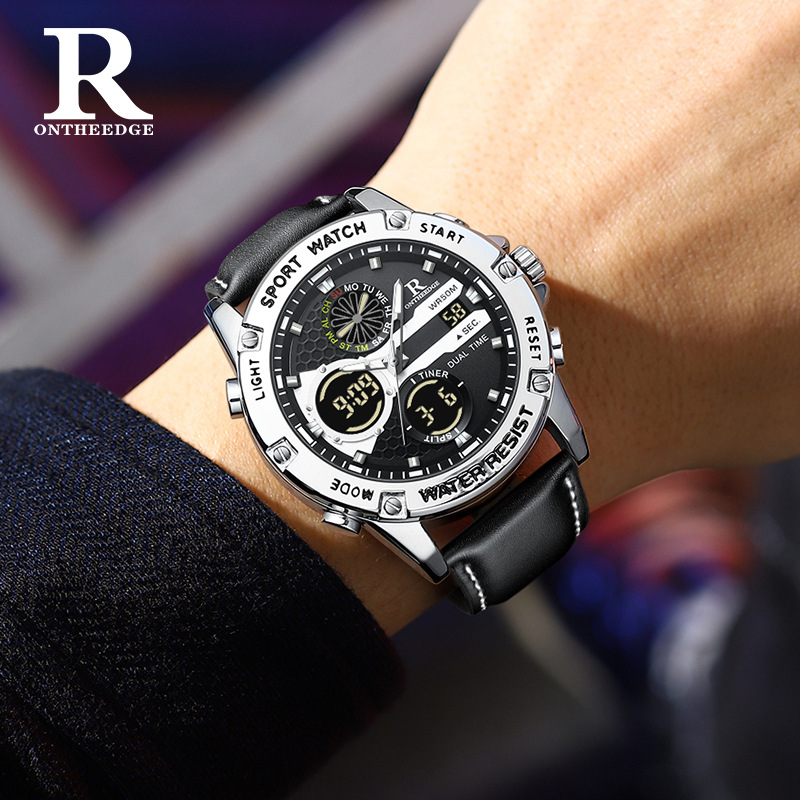 Fashion Men’s Big Face Quartz  - Leather Watch Band Men 리뷰 및 가격
