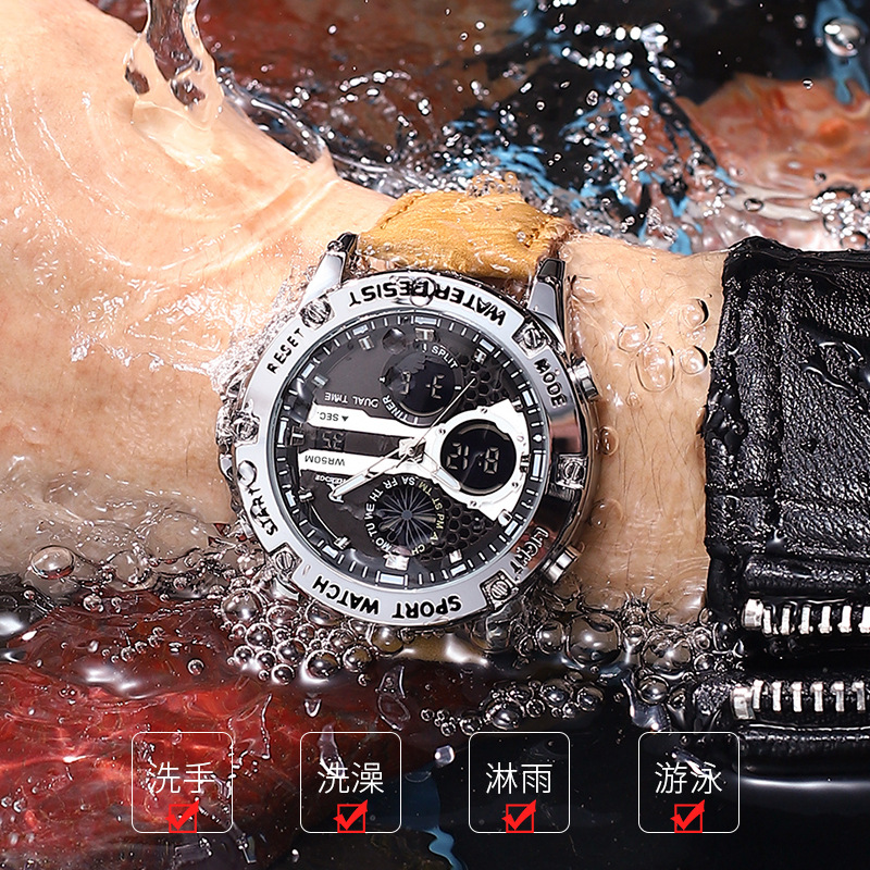 Fashion Men’s Big Face Quartz  - Leather Watch Band Men 리뷰 및 가격