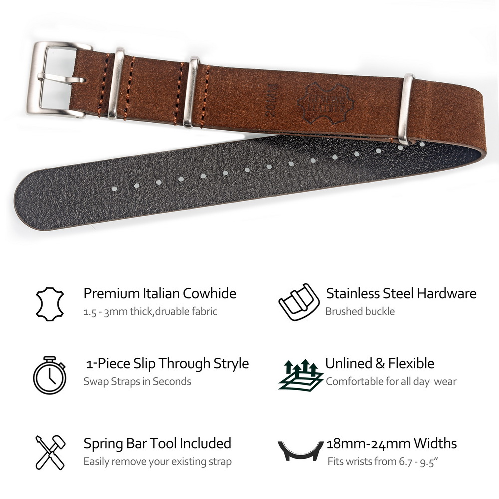 HEMSUT Genuine Leather Watch B - Tropic Strap Vintage 리뷰 및 가격