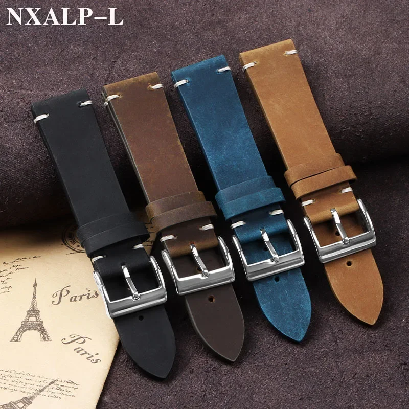 Vintage Oil Wax Leather Watch  - Nato Strap Nylon 리뷰 및 가격
