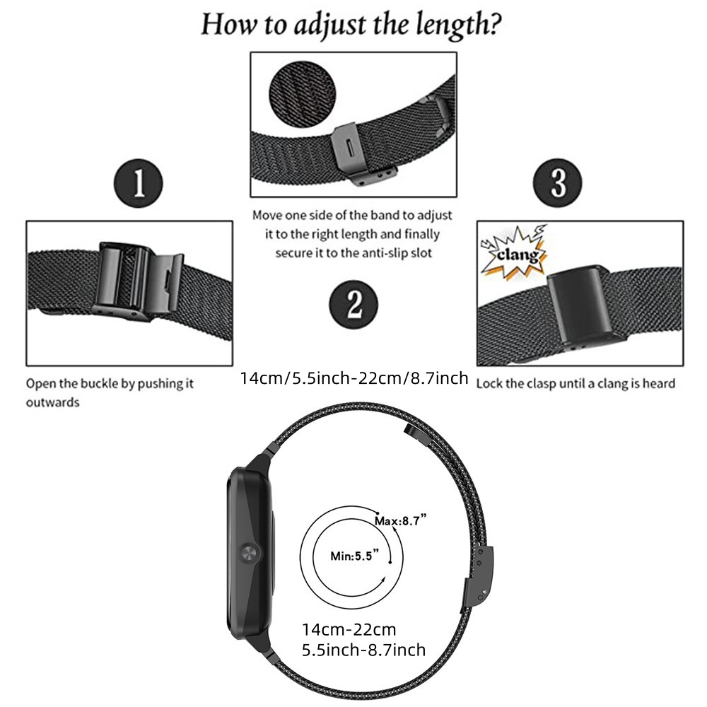 Metal Bands for Honor Watch 5  - Mesh Strap Metal 리뷰 및 가격
