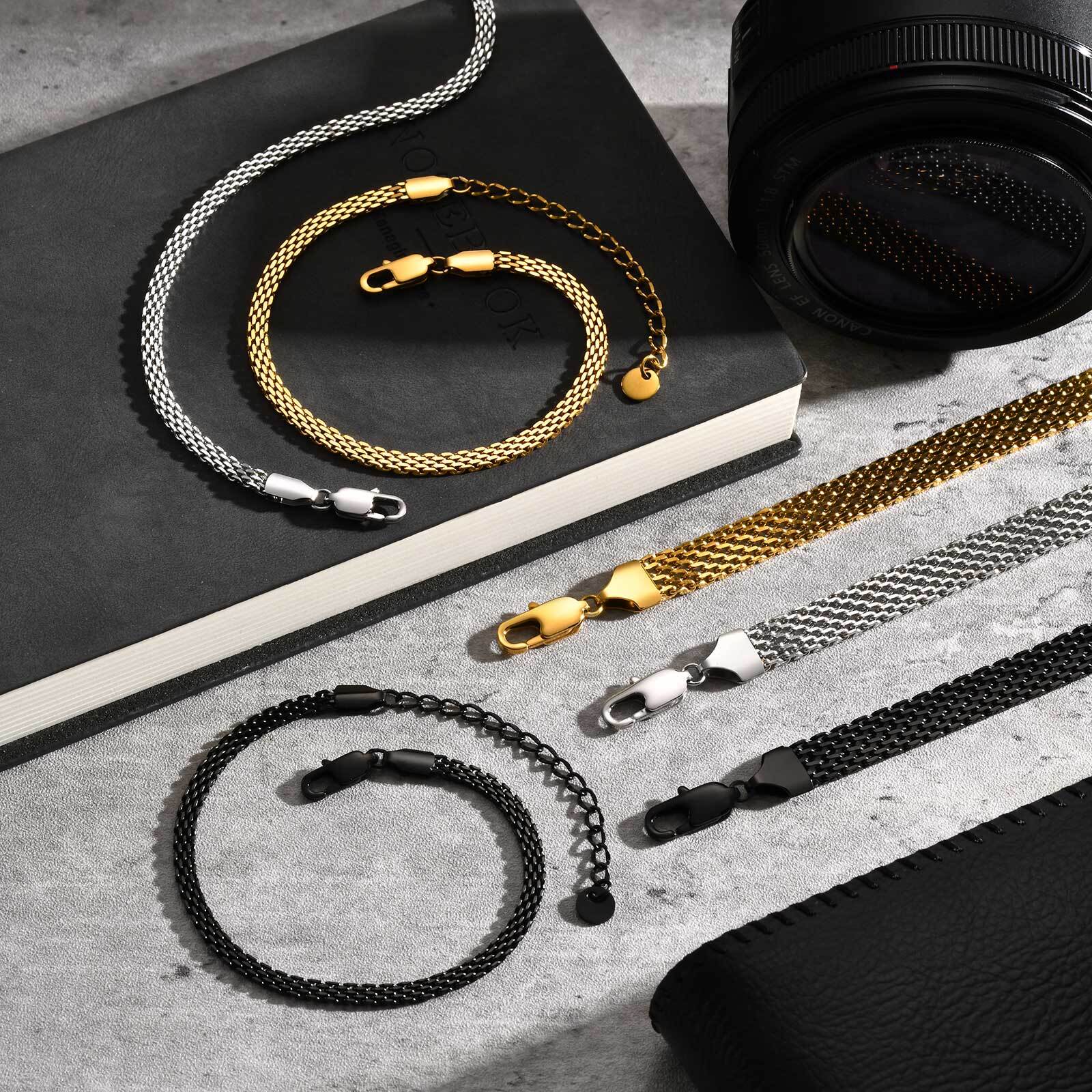 3/8mm Mesh Strap Chain Bracele - Mesh Strap Metal 리뷰 및 가격