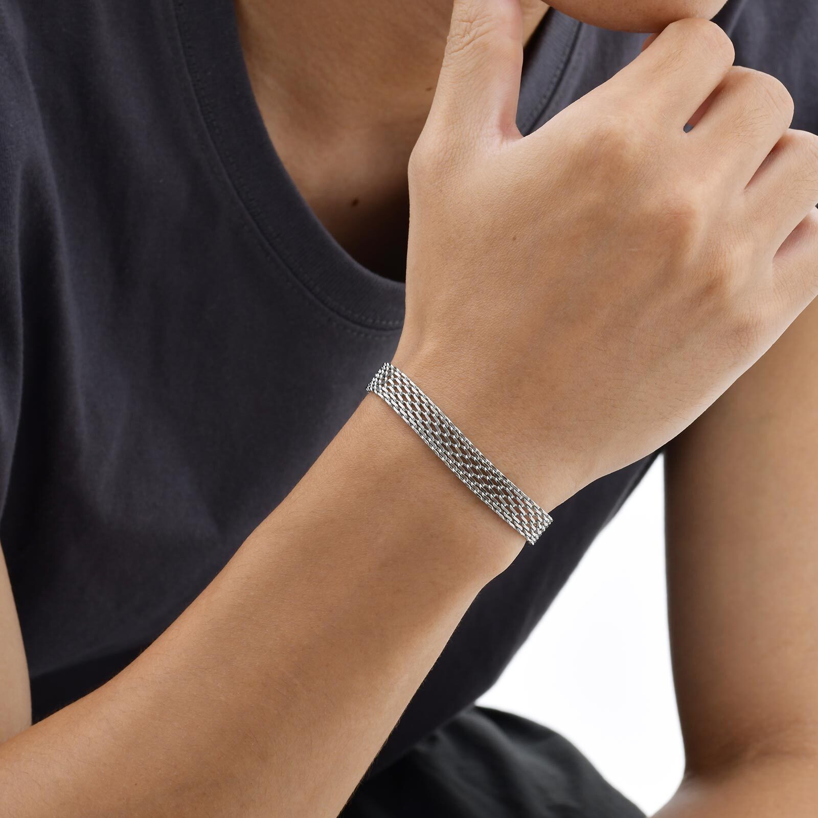 3/8mm Mesh Strap Chain Bracele - Mesh Strap Metal 리뷰 및 가격