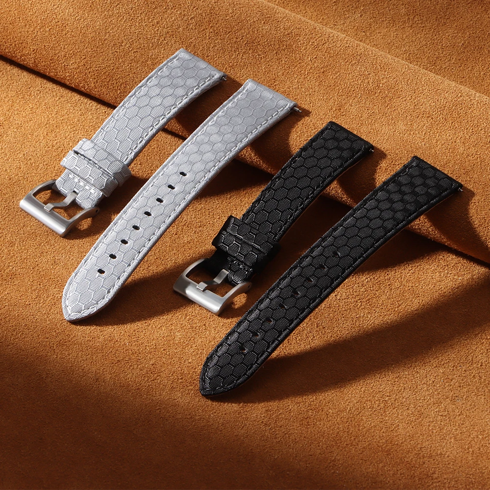 20mm 22mm Smooth Genuine Nylon - Perlon Strap Woven 리뷰 및 가격