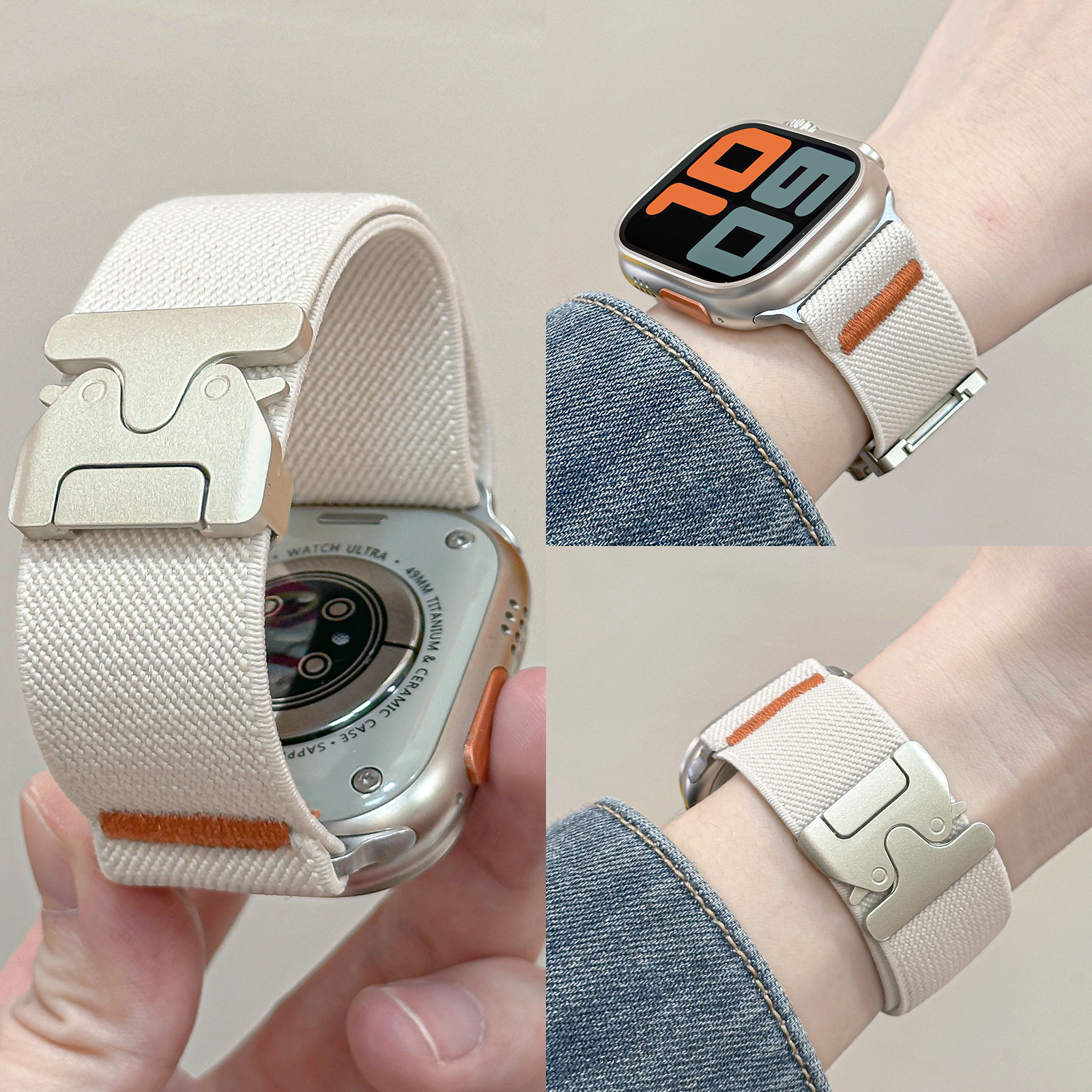 For Apple Watch Band Nylon Ela - Parachute Strap Elastic 리뷰 및 가격