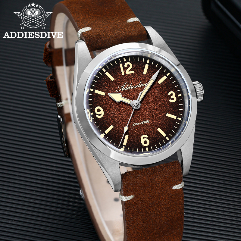 ADDIESDIVE Japan 2035 Super Lu - Suede Strap Watch 리뷰 및 가격