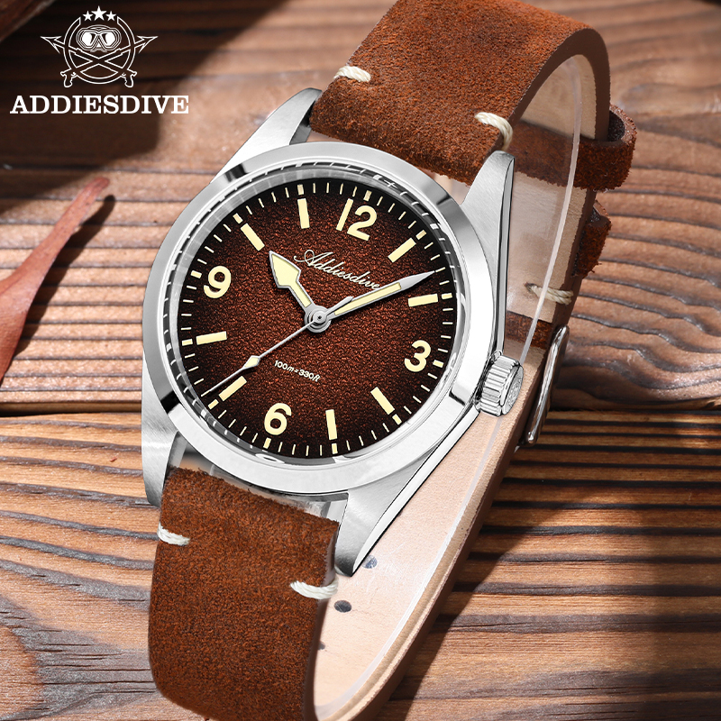 ADDIESDIVE Japan 2035 Super Lu - Suede Strap Watch 리뷰 및 가격