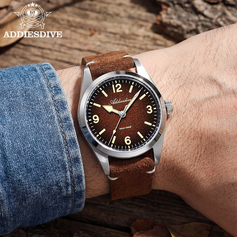 ADDIESDIVE Japan 2035 Super Lu - Suede Strap Watch 리뷰 및 가격