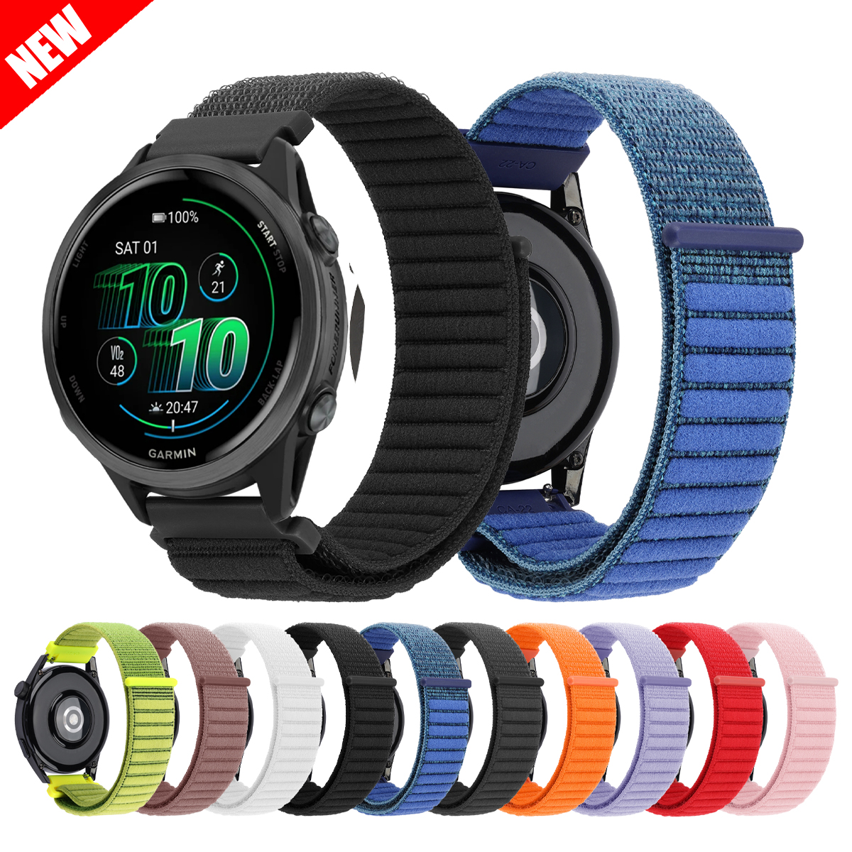 Nylon loop Band For Garmin Viv - Sport Loop Velcro 리뷰 및 가격
