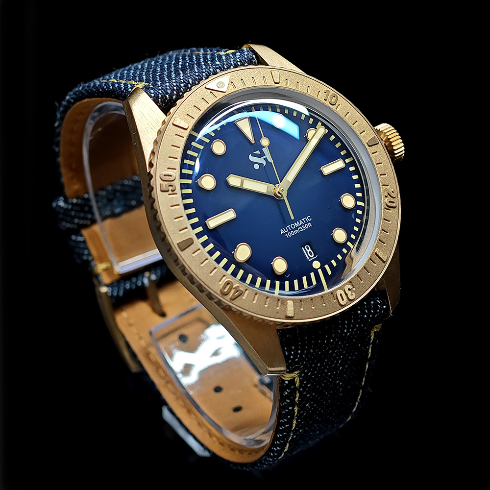 42mm Bronze Mens Watch Mechani - Canvas Strap Watch 리뷰 및 가격