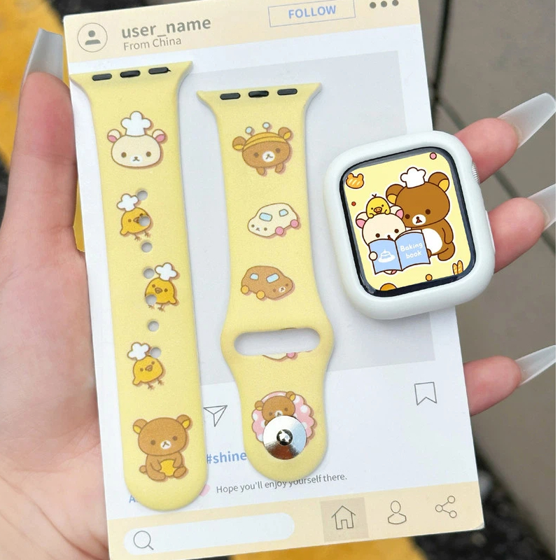 Cute Rilakkuma Print Silicone  - Silicone Band Women 리뷰 및 가격