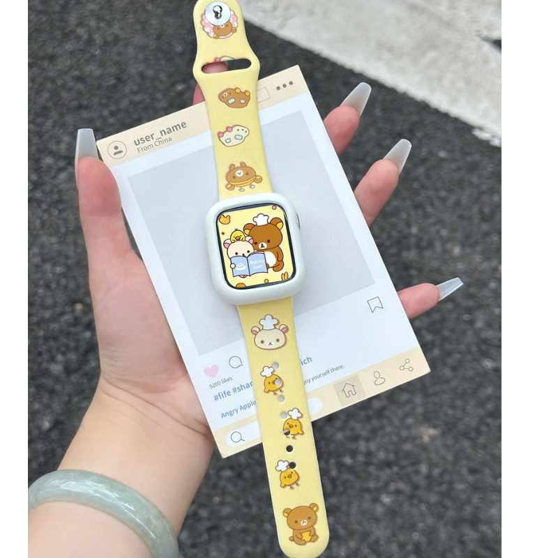 Cute Rilakkuma Print Silicone  - Silicone Band Women 리뷰 및 가격
