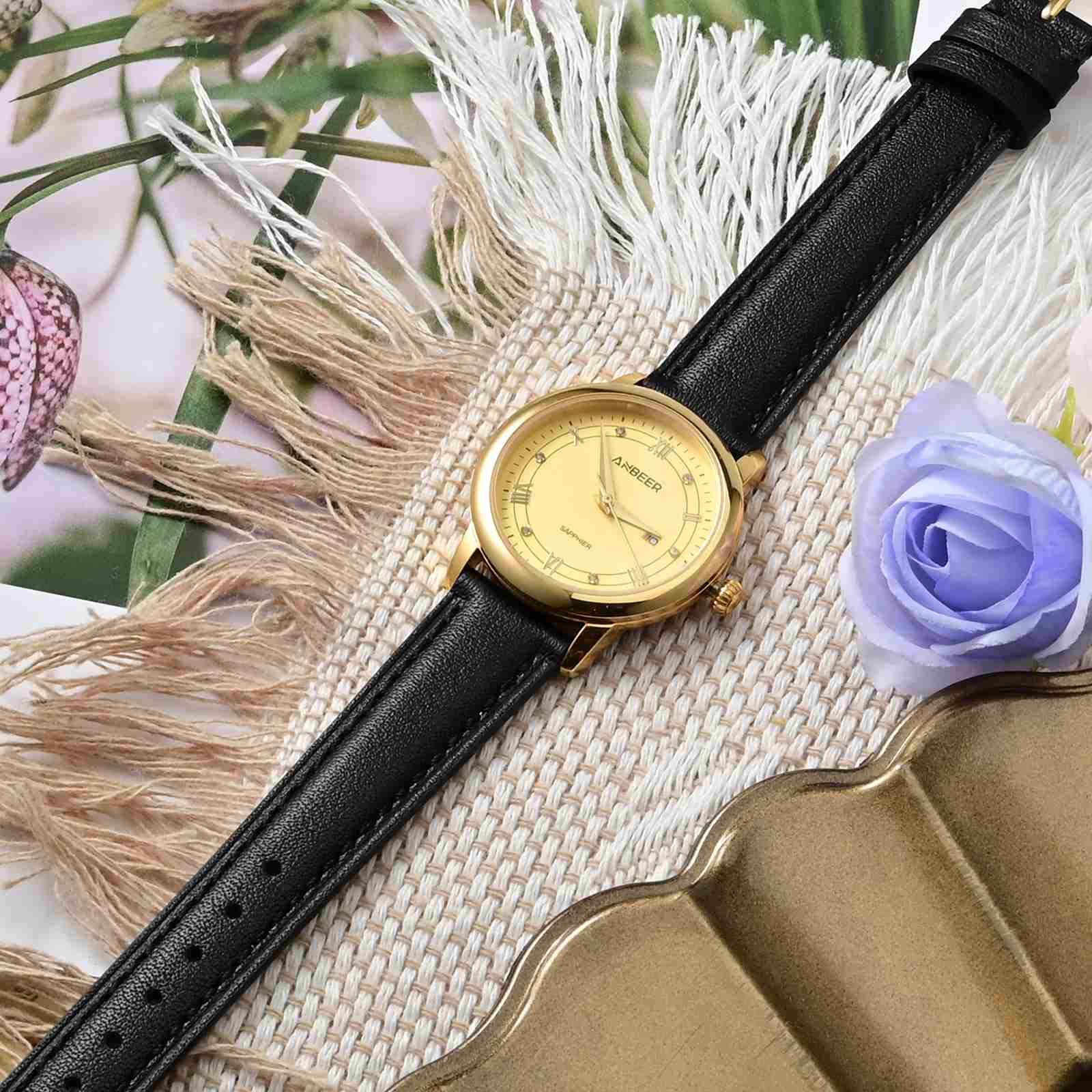 ANBEER Calfskin Watch Strap Wo - Leather Strap Quick Release 리뷰 및 가격