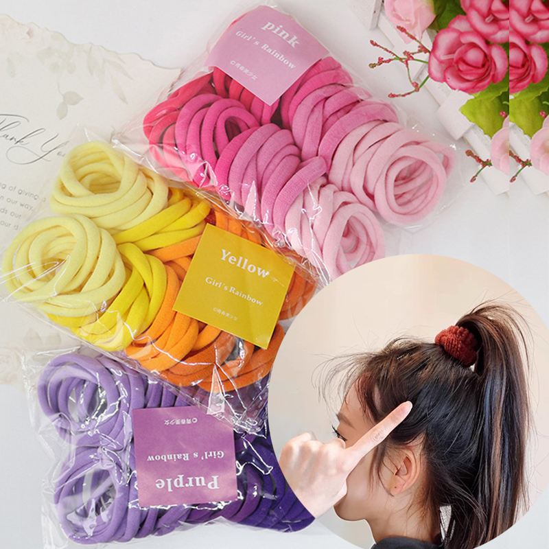 50PCS/Set Women Girls Basic Ha - Silicone Band Women 리뷰 및 가격