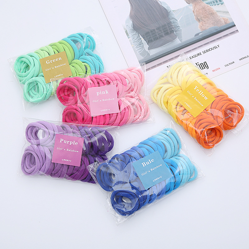 50PCS/Set Women Girls Basic Ha - Silicone Band Women 리뷰 및 가격
